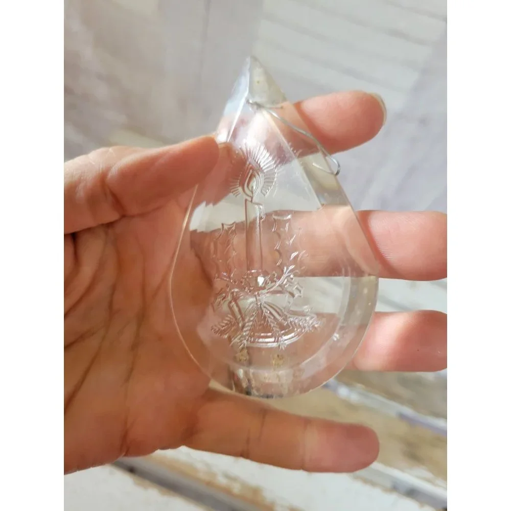 Clear ornament Noel‎ Santa lifesaver 12 Days of Christmas Xmas candle Noel Bell
